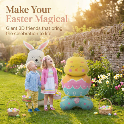🎁Påske-tidligfuglsalg🐰Gigantisk 3D stående kaninballong som står av seg selv og skaper festlig stemning