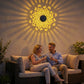 Solcelledrevet mandala vegglampe for hage