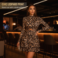 🥳2026 HOT SALE🥳💞Over 50 000 solgt!👵💃 50 % rabatt! Minikjole med leopardmønster og rynker – Mykt stretchmateriale, rynker som fremhever magen. Stilig mønster, lekende lengde. Perfekt til middager eller fester. 🐆✨
