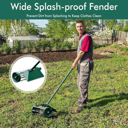Rullende plenlufter med håndtak😍30 % rabatt💥 Virkelig god valuta for pengene