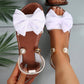 Elegant flat sandals with a bow🌺
