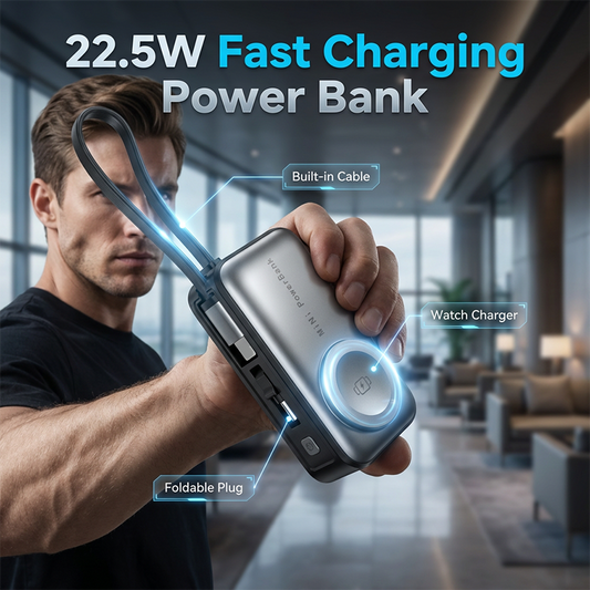 4-i-1 Bærbar Hurtigladende Powerbank