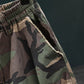 Herre cargo shorts i kamuflasjemønster med nagler