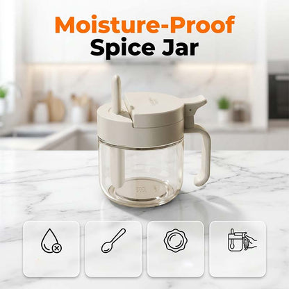 Portable Spice Jar with Spoon Holder
