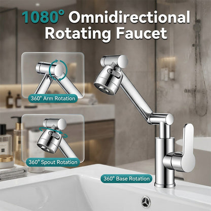 🥳2026-TILBUD🥳💞Over 50 000 solgt!🚰✨ 50 % RABATT! Kran med mekanisk arm som kan dreies 1080° – Vask håret enkelt i vasken uten sprut. To strømningsmoduser. Rustfast og moderne. 🛡️💦