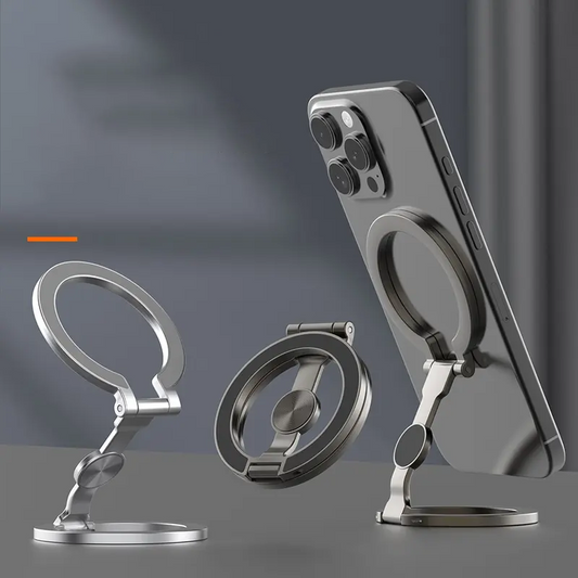 📱 TIDSBEGRENSET 50% RABATT! ✨ Sammenleggbar magnetisk telefonholder – Multivinklet, stabil, bærbar 🧲