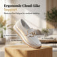 Uformelle mesh-loafers for dame med metallspenne