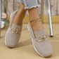 Uformelle mesh-loafers for dame med metallspenne