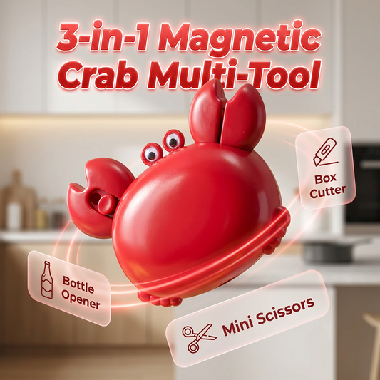 3-i-1 Multifunksjonell Magnetisk Flaskeåpner i Krabbeform