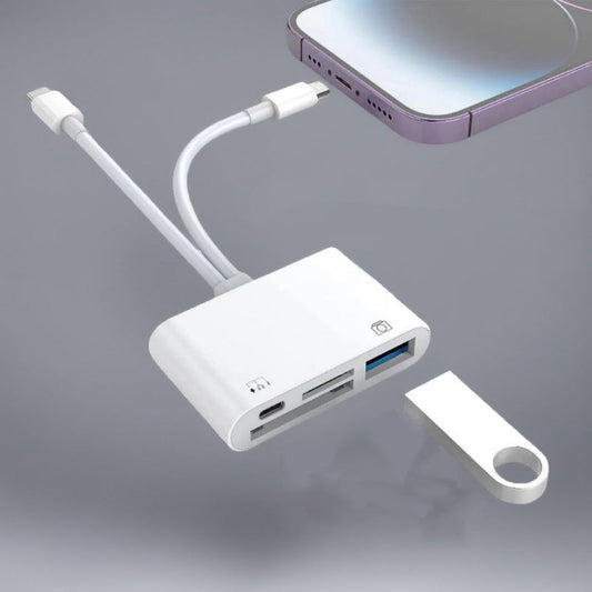 3-i-1 USB-C minnekortleser