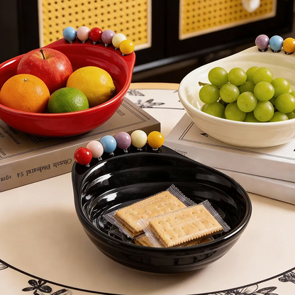 Leken Snacksskål i Fot-design med Fruktgafler