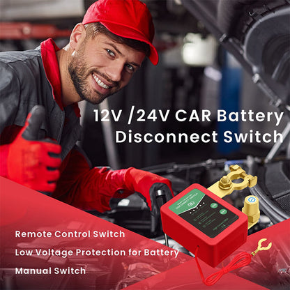 Fjernstyrt Hovedstrømbryter for Bilbatteri 12V/24V