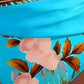 Damebikini med blomsterprint og høyt liv