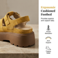 Damesandaler med plattform, grove sandaler