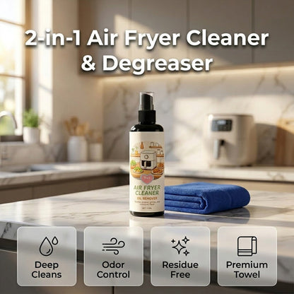 2-i-1 rengjørings- og avfettingsspray for airfryer