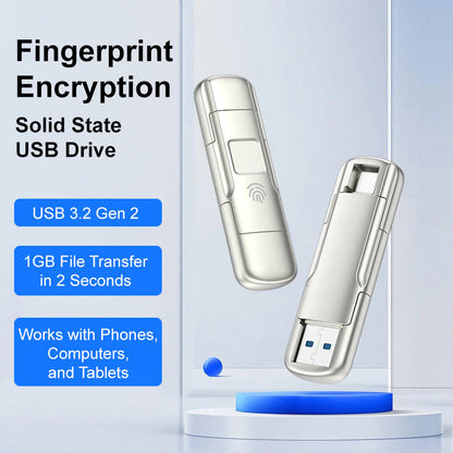 Fingeravtrykkskryptert SSD-minnepinne