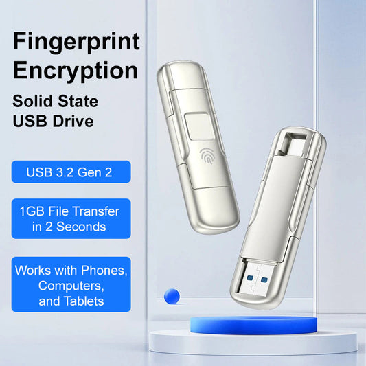 Fingeravtrykkskryptert SSD-minnepinne