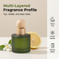 Bilparfyme med diffuserkule i naturlig tre