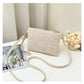 Vevd stråclutch og skulderveske til dame