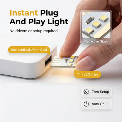 Mini bærbar USB LED-nattlys