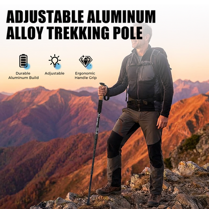 ⛰️ TIDSBEGRENSET TILBUD – 50% RABATT! ✨ Justerbar vandrestav i aluminiumslegering – slitesterk, støtdempende og lettvekter 🌲