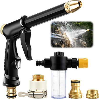 💪 SISTE DAG – KJØP 2, FÅ 1 GRATIS!! 🏆 JetSmart™ Oppgradert Høytrykkspistol for vann 💦 Ergonomisk grep • Boostermunnstykke • Slange inkludert – Kraftig bilvask 🚗 Vanning av hagen 🌻 Enkel å bruke! 👍🇬🇧