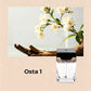 Flammefri diffuser for eteriske oljer med langvarig duft