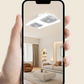 Moderne 2-i-1 LED-takvifte med lys