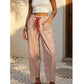Dame stripete cropped loungebukser