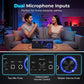 🎶 Digital karaokeforsterker – Bluetooth, USB og AUX, perfekt for mikrofon, gitar og høyttalere, kompakt og lett å ta med seg 🎸