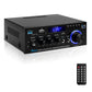 🎶 Digital karaokeforsterker – Bluetooth, USB og AUX, perfekt for mikrofon, gitar og høyttalere, kompakt og lett å ta med seg 🎸
