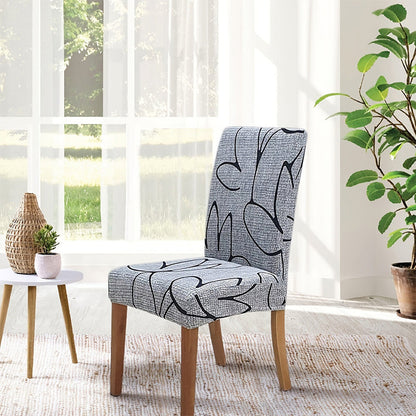 🥳2026 VARMT SALG🥳💞50 000+ SOLGT!⏰🔥 50 % RABATT! Trekk til elastisk spisestuestol – Tas på på sekunder, sitter tett på buede rygger. Myk polyester, kan vaskes i maskin – frisk opp spisestuesettet ditt uten å kjøpe nye stoler! 🪑✨
