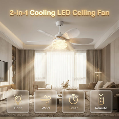 2-in-1 LED-Deckenventilator mit Kühlung