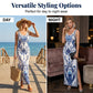 👗 TIDSBEGRENSET 50% RABATT! ✨ Dame Klassisk Blomsterprint Maxikjole – Bodycon, Sidesprett, Porselen Mønster 💙
