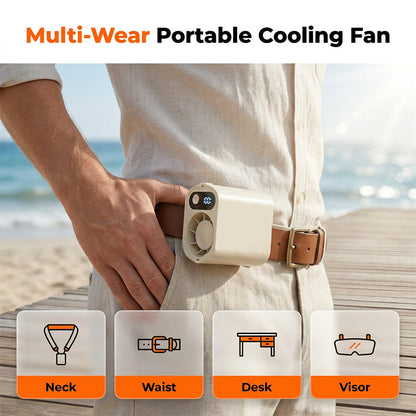 🥳2026 HOT SALE🥳💞50K+ SOLD!💨🌿 50% OFF! Portable Clip‑On Waist Fan – Clip, hang or stand. Stepless speed + digital display. Stay cool hands‑free anywhere! 🔋🌀
