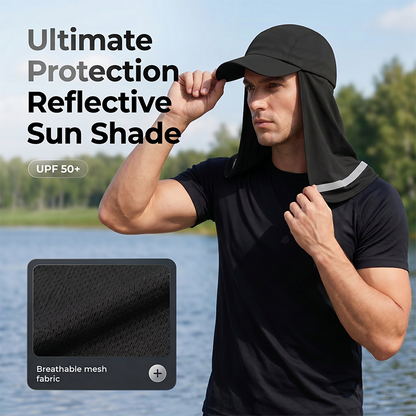 🧢 Reflekterende Nakke Solskjerm Hatt – UV-beskyttelse & Høy Synlighet! ✨ Kjølende & Pustende Stoff – Perfekt for Fiske, Hiking & Hagearbeid. 🌞 Forlenget Nakkedel – Kjøp 3 for 10% Ekstra Rabatt! 🏞️