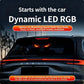 👿 50% RABATT – Bilvarsellys med djeveløyemønster – solar + USB – automatisk av/på – sugekopp – høy synlighet – for nattkjøring