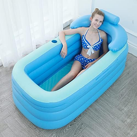 🛁✨ Oppblåsbart Badekar for Voksne – Bærbart Spa, Slapp av Hjemme med Maksimal Komfort 🏠💆‍♂️