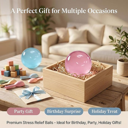 🎁2+1 FREE HOT SALE! 🌴Coconut Oil Stress Relief Squishy Ball, Super Soft Slow Rising Handmade Squeeze Fidget Toy for Anxiety Relief & Focus, Perfect Birthday Holiday Party Gift