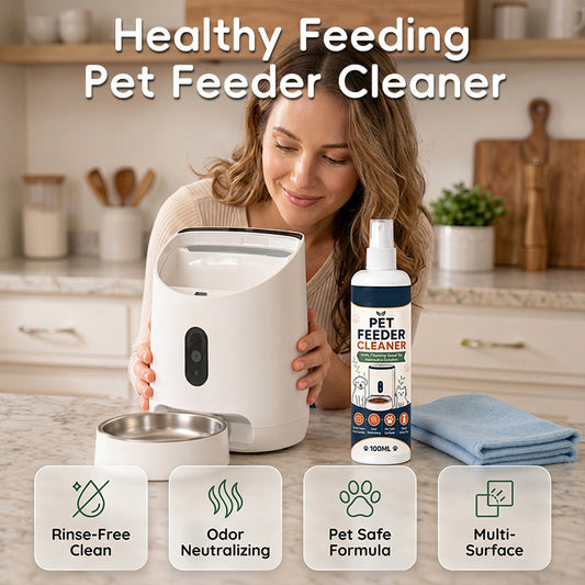 🥳2026 HOT SALG🥳💞50 000+ SOLGT!🐾🧼 50% RABATT! Rengjøringsspray for fôrmat til kjæledyr – Fjerner fett og tørket mat, eliminerer lukt. Trygg for plast, stål og keramikk. Inkluderer håndkle! 🧴✨