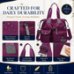 👜48 % RABATT PÅ BEGRENSET SALG! Vanntett Oxford-veske med stor kapasitet for kvinner, veske med flere lommer og 3 bæremåter, crossbody-skulderveske for daglige reiser, jobb og shopping