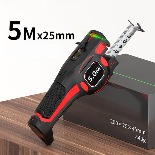 🥳 OVER 50 000 ENHETER SOLGT! 🔥 50 % RABATT! 2-i-1 målebånd med laserguide