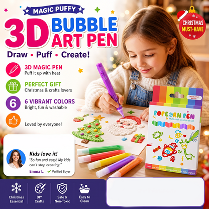 💥💥3D-puffpenner med blekk for barn