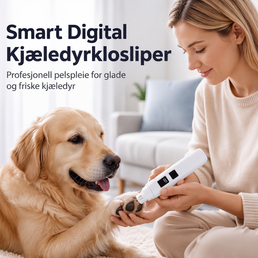Elektrisk neglesliper for kjæledyr med LED-effektvisning