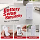 Bærbar nødlader for mobiltelefoner – powerbank drevet av AA-batterier med LED-lommelykt