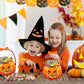 Gjennomsiktige Halloween-gaveposer i form av gresskar