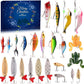 Jule-fiskesluk adventskalender blind box-sett med minnow, popper og skjeer