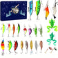 Jule-fiskesluk adventskalender blind box-sett med minnow, popper og skjeer