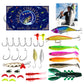 Jule-fiskesluk adventskalender blind box-sett med minnow, popper og skjeer