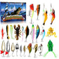 Jule-fiskesluk adventskalender blind box-sett med minnow, popper og skjeer